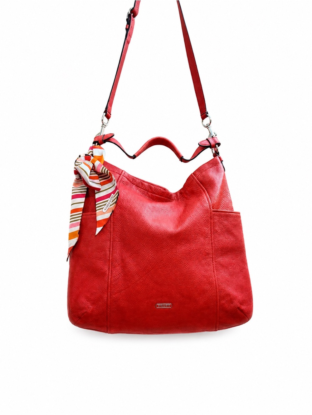Coach Pebbled Leather Top Handle /Shoulder / Crossbody Bag – Paprika - Picture 7 of 15